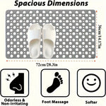 tapis bain gris bleu perforations rondes adhésif pvc moderne salle bain rapide