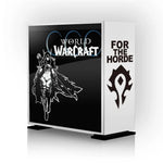 autocollants vinyle decoration graphique world of warcraft noir blanc boitier pc moderne gaming fenetre