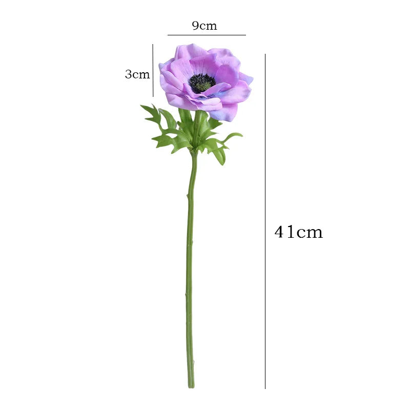 décoration intérieure bouquet fleurs artificielles anémones rose blanches violets minimaliste mariage anniversaire