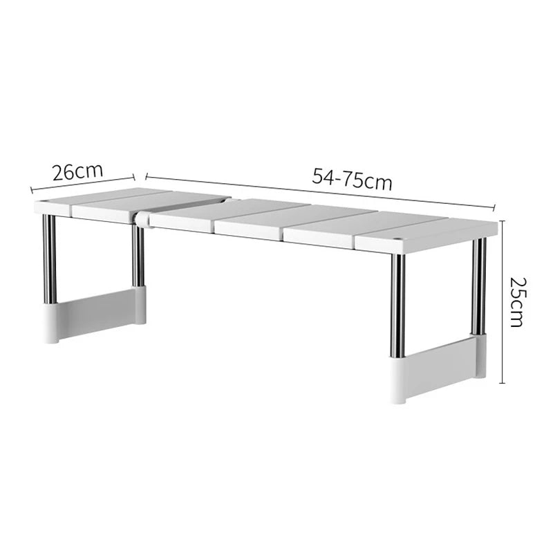 étagère cuisine modulable blanc pieds métalliques moderne assiettes rangement facile nettoyer multifonctionnelle robuste durable