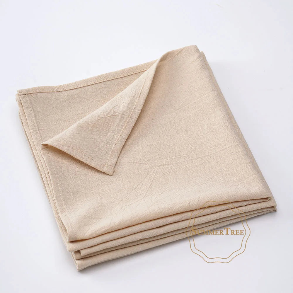 serviettes coton orange rose gris beige table classique réutilisables festive fourchette couteau