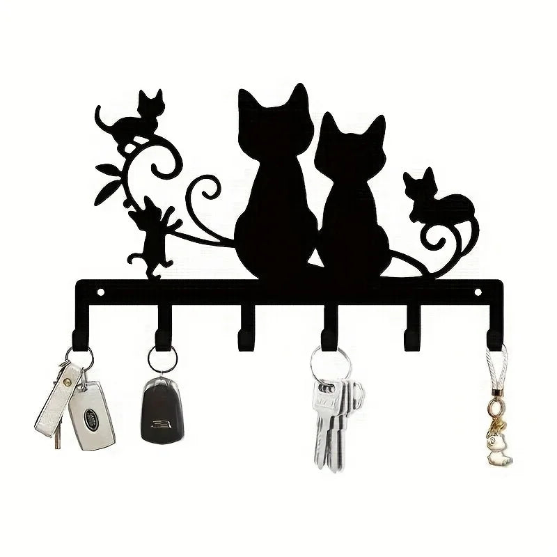 porte clés mural chats plantes moderne décoration animaux fixations porte clés bracelet