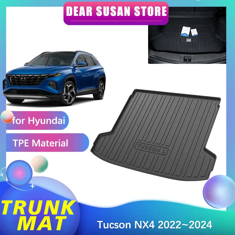 tapis coffre hyundai tucson noir rayures horizontales texture micro perforée étanche moderne