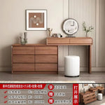 maquillage moderne tabouret plateau amovible tiroirs blanc bois naturel