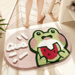 tapis sol décoratif mignon motif cartoon animaux fleurs doux absorbant salle bain maison