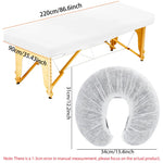 draps jetables massage blancs adhésifs couvre lits tête spa relaxation moderne pack 20pcs