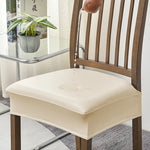 coussin chaise moderne noir uni imperméable adhésif lavable amovible polyester spandex cuisine banquet salon