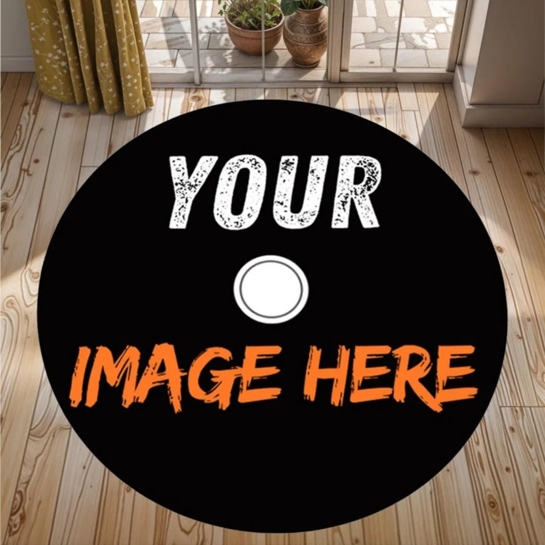 tapis rond papillon noir moderne polyester usage multiple halloween décoration intérieureextérieur
