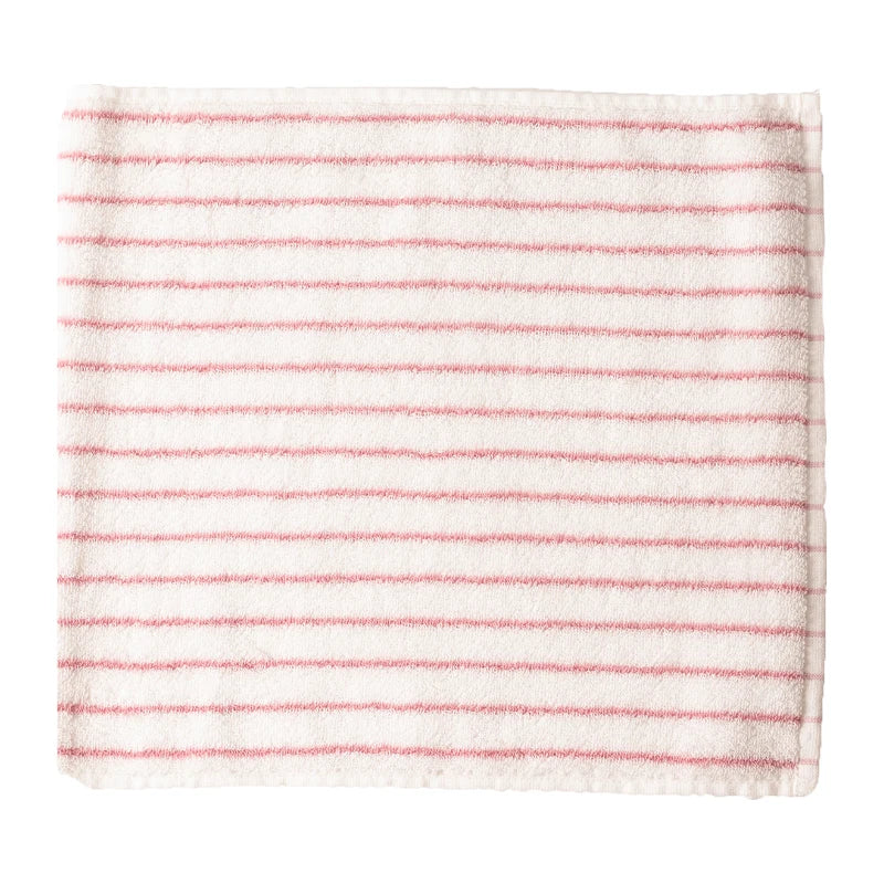 serviette bain coton bio rectangulaire rayée douce absorbante visage corps