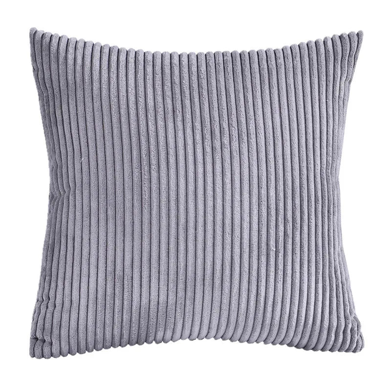 housse coussin carré peluche rayées moderne blanc bleu rouge vert gris rose