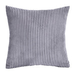 housse coussin carré peluche rayées moderne blanc bleu rouge vert gris rose