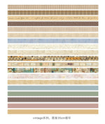 rubans adhésifs décoratifs vintage motifs floraux textes géométriques couleurs variées kawaii 35cm