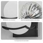 applique murale moderne verre texturé transparent éclairage led fixée mur contemporain chambre veilleuse