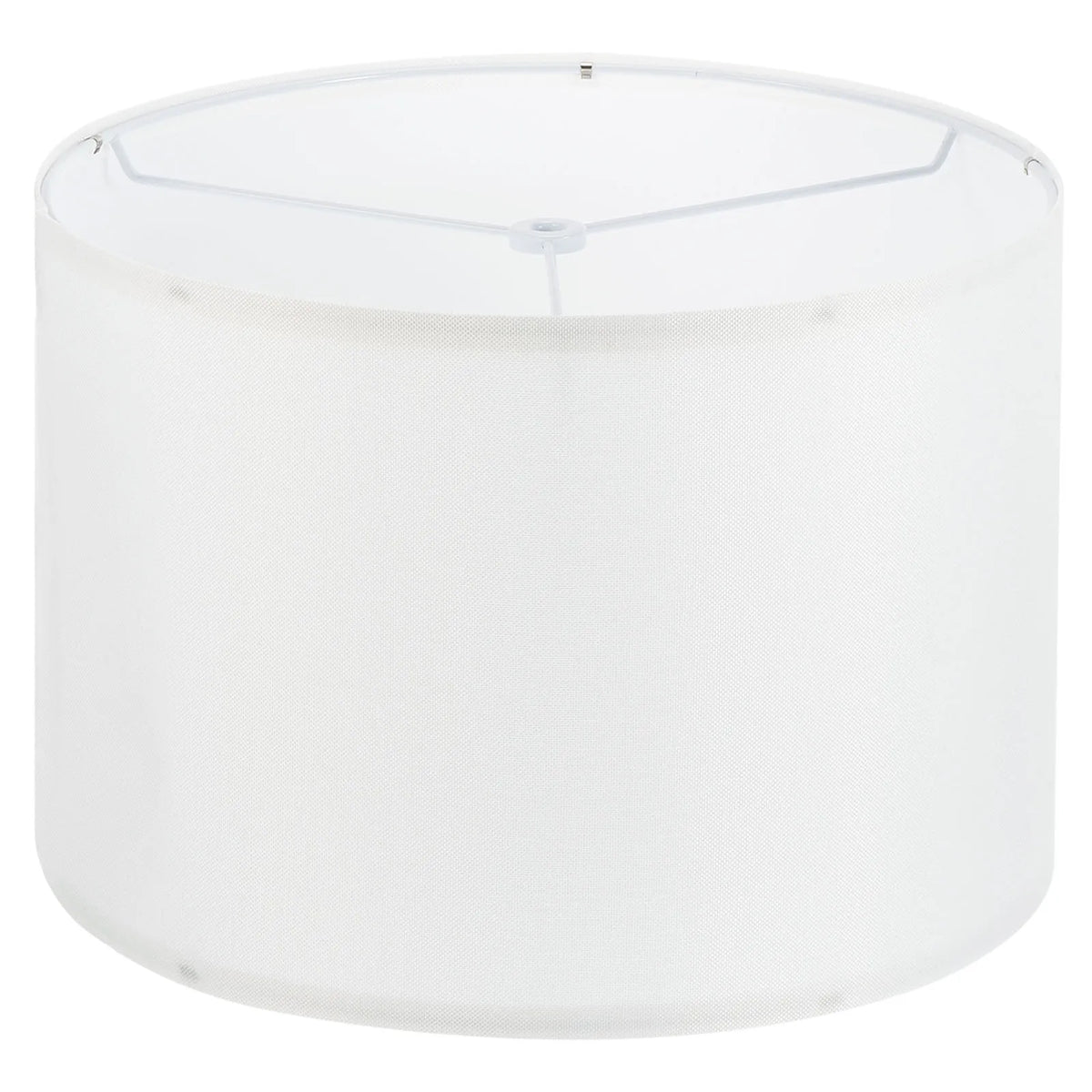 abat jour moderne toile lin blanc clips facile table chevet lampe diamètre 33cm hauteur
