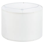 abat jour moderne toile lin blanc clips facile table chevet lampe diamètre 33cm hauteur