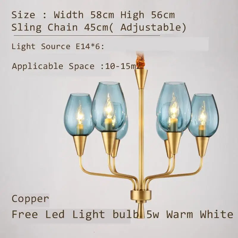 chandelier moderne or verrines transparentes élégant suspension tableaux décorativos
