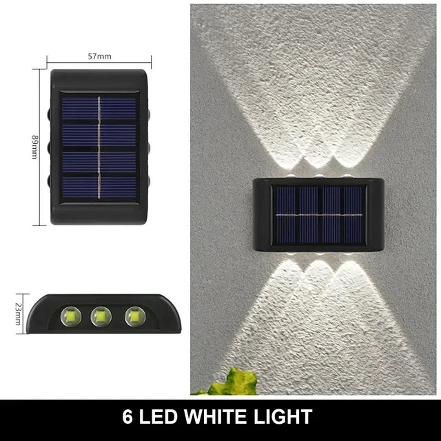 lampe solaire murale 12 led noir bleu panneau solaire moderne minimaliste adhésif double face