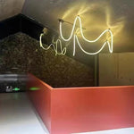 lampe néon moderne blanc lisse opaque clips câble led 4500k 3m 6500k