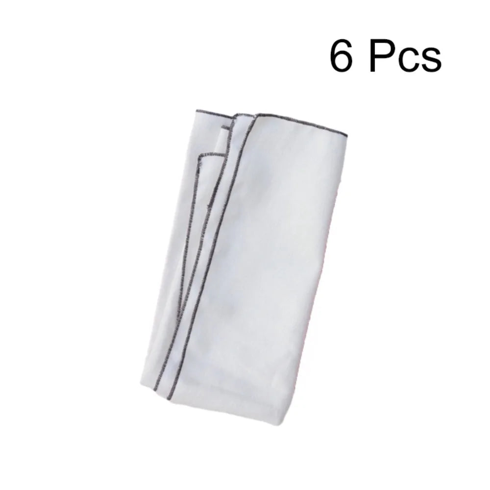serviettes table blanc vert marron rayures classiques ruban coton fleur artificielle lavables cuisine