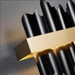 applique murale moderne noir doré éclairage cuisine sculptural lumière translucide fixée mur 15mètrescarrés