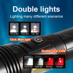 lampe torche multifonction led rechargeable 30w banque alimentation autodéfense texturée moderne noire