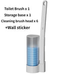brosse toilette jetable adhésive moderne blanc bleu violet jaune remplaçable respectueux environnement pack utilitaire