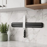 support couteaux magnétique noir moderne 38cm rangement cuisine