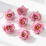fleurs artificielles pivoine roses feuilles vertes decoration mariage anniversaire intérieur classique multicolore