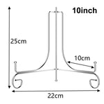 supports assiettes réutilisables or argent modernes clips élégants 10 12 cm