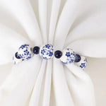 bracelet boho chic bleues fleurs blanc respectueux environnement