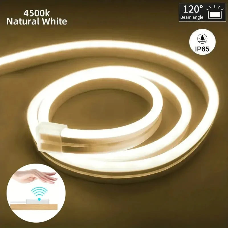 ruban led blanc lisse moderne adhésif connecteur usb câble flexible étanche variateur capteur mouvement