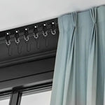 rails rideaux flexibles pliables tige arc noir moderne clips rondelles instructions