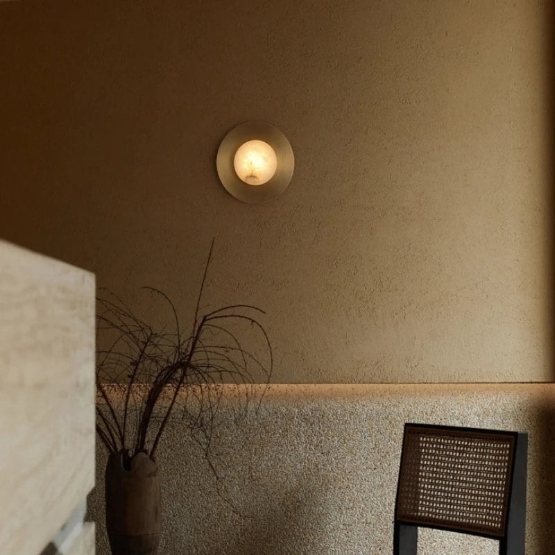 lampe murale moderne or antique marbre blanc led 3000k 4000k 6000k