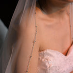 voile mariée blanc bordure transparent classique élégant chainette ondulée tulle fine bridal veils