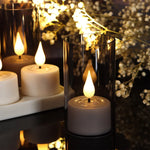 bougies led sans flamme rechargeables blanc modernes télécommande décoration maison 80h autonomie 5mètres distance