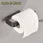 porte serviettes papier noir adhésif moderne salle bains papier toilette cuisine rouleau support étanche