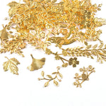connecteurs métal doré feuilles branches décoration artisanale scrapbooking bijouterie 21 78mm