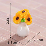 bouquet fleurs artificielles miniature décoratives feuilles fleurs diverses couleurs opaques décoration intérieure festive