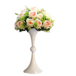 vases decoratifs blancs roses poudrees fleurs artificielles decoration mariage table event