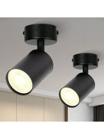 Spot lumineux noir moderne plaque montage câble led gu10 5w économeénergie chambre cuisine