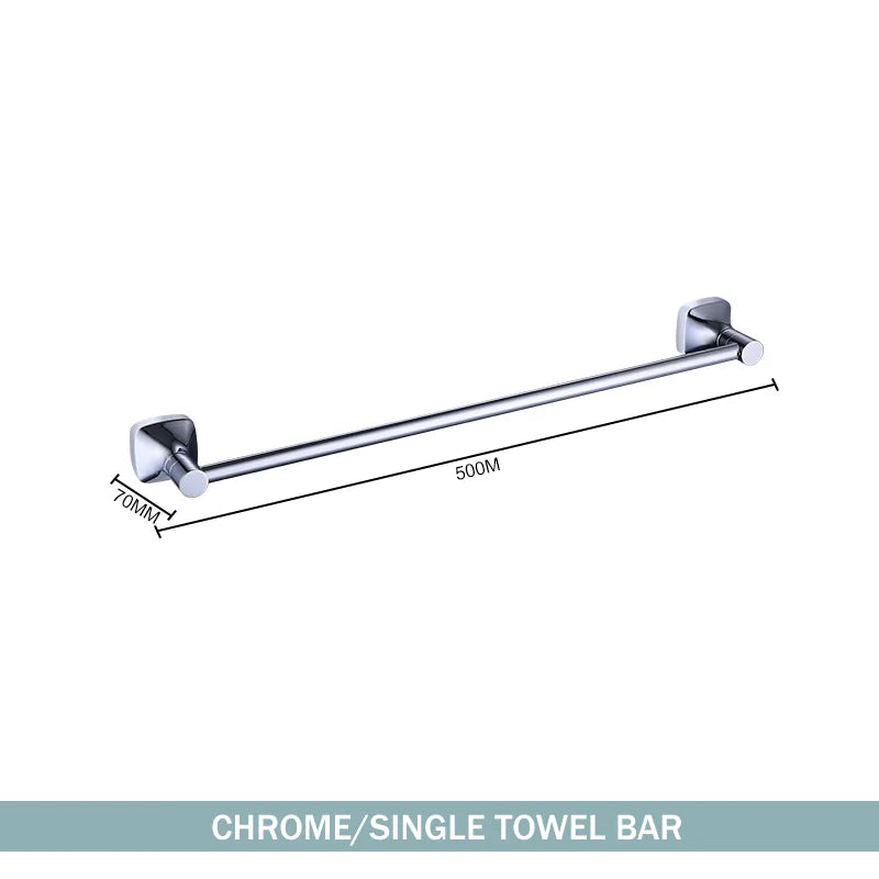 ensemble accessoires salle bain chrome porte serviette savon dentifrice gobelet mural métal