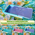 plateau broderie diamant moderne bleu violet rose jaune vert multicolore texture lisse geometrique pratique