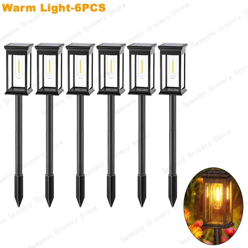 lampes solaires led étanches modernes noires transparentes jardin allée automatiquesurgence