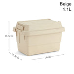 boîte rangement vert olive pratique poignées couvercle robuste autoportante matériau plastique réutilisable