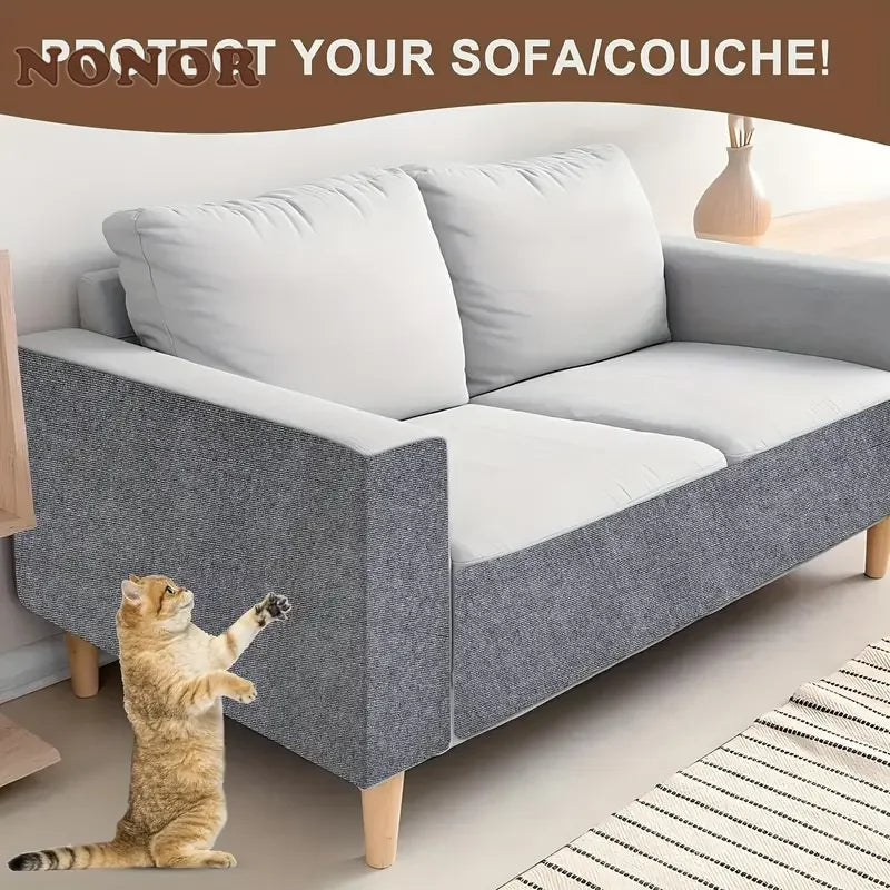 tapis grattage chats gris adhésif moderne tapis auto ajustable protection meuble