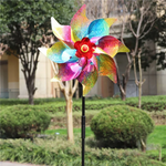 décorations extérieures multicolores spinners festifs planter lawn yard irisés.reflecteurs.pinwheels.translucides