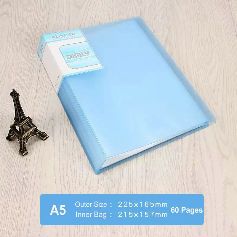 classeur transparent pvc a5 b5 organiseur documents scolaire scolaire moderne violet