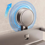 étagère murale moderne argentée perforée adhésive rangement salle bain cuisine serviette flacon produits cosmétiques