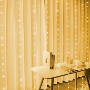 rideau lumineux led blanc multicolore moderne télécommande adaptateur usb