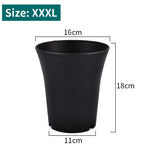 lot pots fleurs plastique noir moderne jardinières plantes succulentes décoration jardin culture intérieur